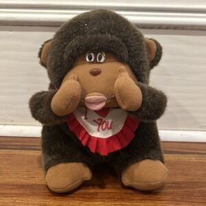 Valentines Day Sensor Whistle Cat Call Monkey Gorilla Ape I Love You Plush WORKS